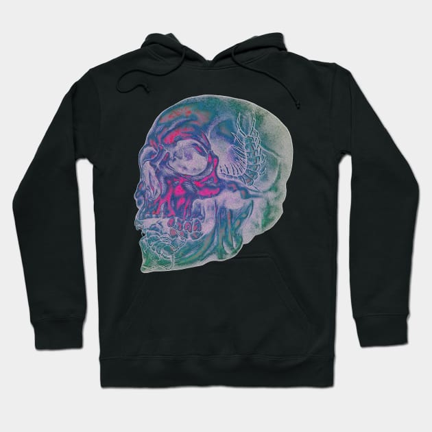 Creepy Skull V3 Hoodie by Crude Casey